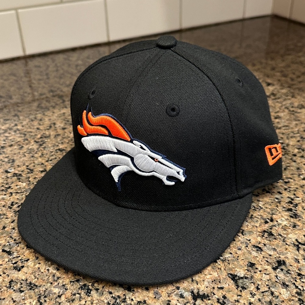 Denver Broncos Hat New Era 59FIFTY 6 7/8 Black NFL Fitted Cap New - Picture 2 of 12
